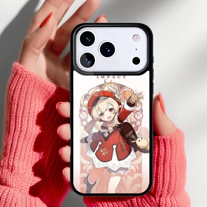Qiqi Klee Genshin Impact Handyhülle für iPhone 17 Air 16e 15 14 13 Pro Max Rückabdeckung für 12 11 Pro Hülle