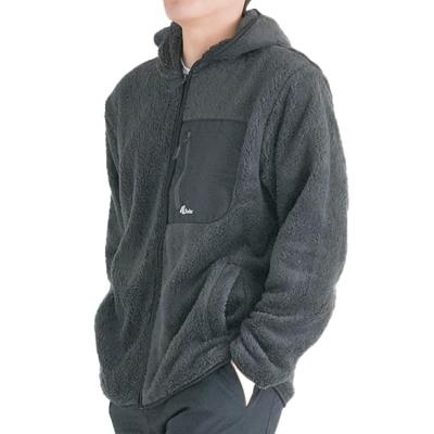 Fluffy Boa Fleece Jacket Blouson Coat Front Long Sleeve Stand Collar Jacket Outerwear Outdoor Warm Windproof Type L [Y's Factory] Men's Zip-up