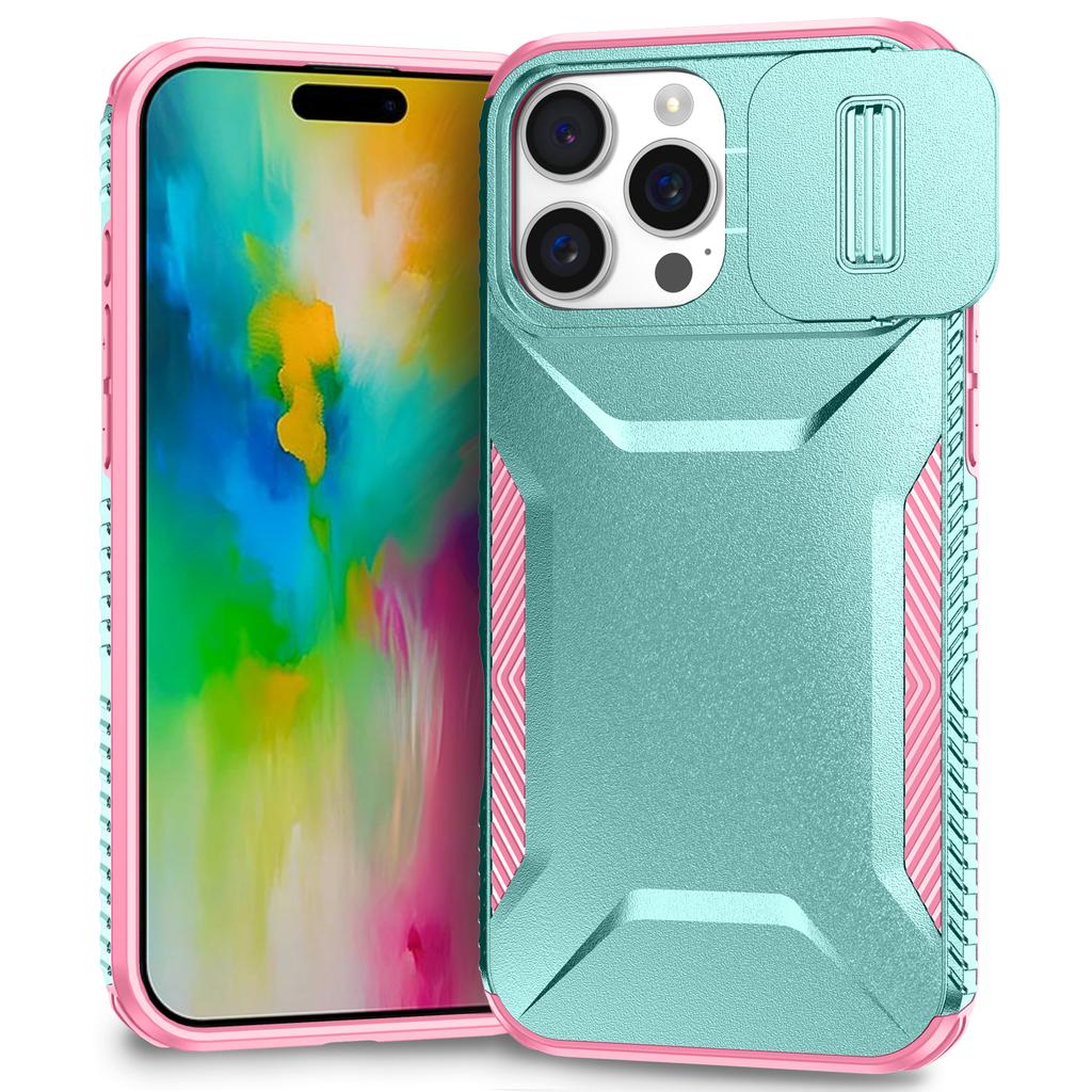 For iPhone 16 Pro Max Case Camshield TPU+PC Phone Cover Non-Slip Side Edge