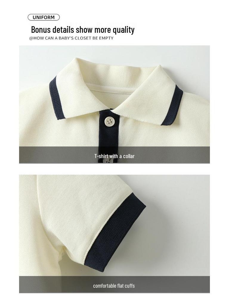 Conjunto de Uniforme Esportivo Infantil Azul Marinho: Conjunto de Três Peças Outono/Inverno para Jardim de Infância e Ensino Fundamental