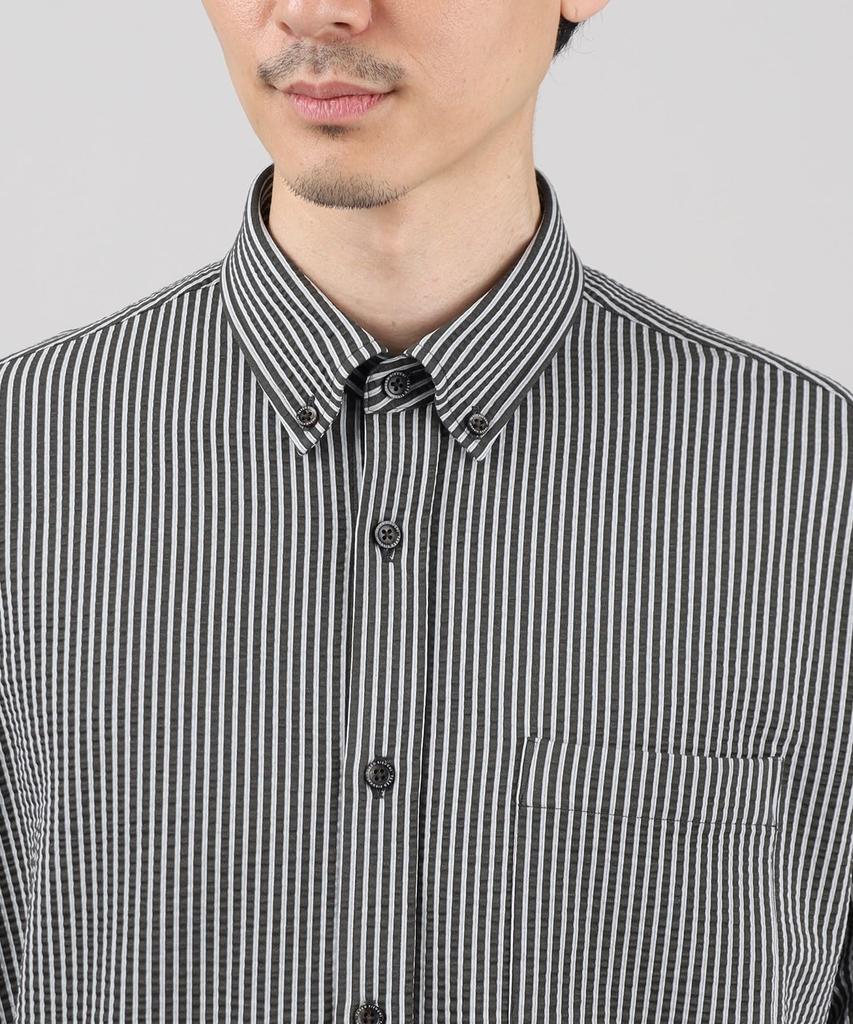 Takeo Kikuchi Casual Antibacterial and Seasonless Seersucker Jersey Light Beige Size 03 07081506 Shirt, Odor-Resistant, Shirt, Men's, (051), (L),