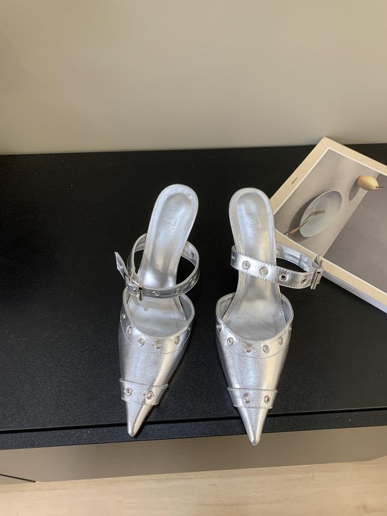 Pointed Belt Buckle Thin Heel Sandals Women's 2025 Summer New Belt Buckle Single Shoes Bag Head Empty Temperament High Heels