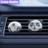 2PCS Panda Head and Tail Car Air Vent Clip, Cute Animal Vehicle Dashboard Air Vent Trim Clips, Creative Automotive Interior Diffuser Decoration