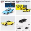 Minigt 1/64 Stratos Hf Stradale Azzuro Chiaro Alloy Car Model Static Collection Decorated Holiday Gifts Toys