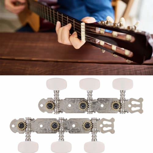 Guitar Tuning Pegs, Classical Guitar Tuners (Set of 2), for 40-inch Classical Guitars, Machine Heads, Durable & Wear-Resistant, Easy Installation, Smo