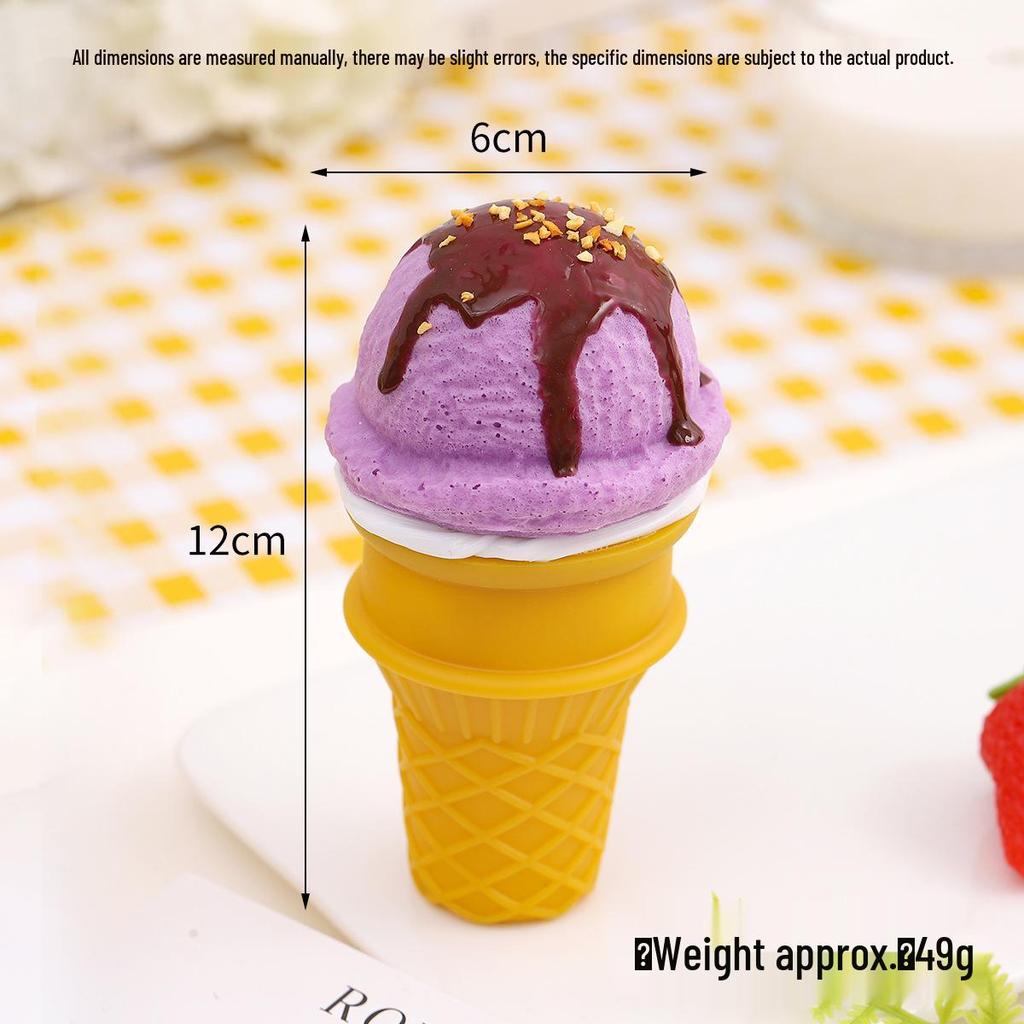 Crispy Cone Ice Cream Pu Foam Squeeze Toy