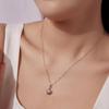 S925 Sterling Silver Heart Wing Moissanite Clavicle Necklace