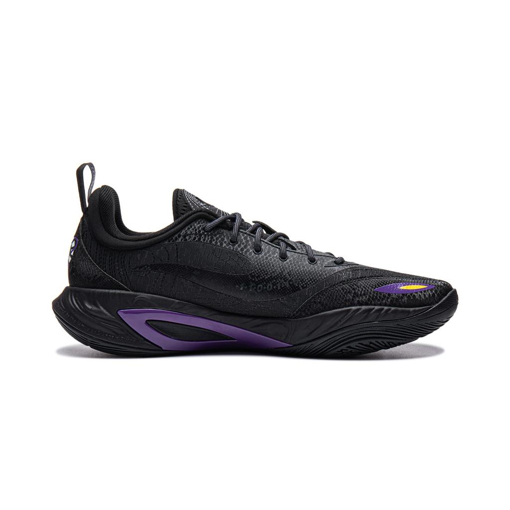 Li Ning DLO2 Demping Antislip Veerkrachtige Grip Lage top Basketbalschoenen Heren Zwart ABPW013-3