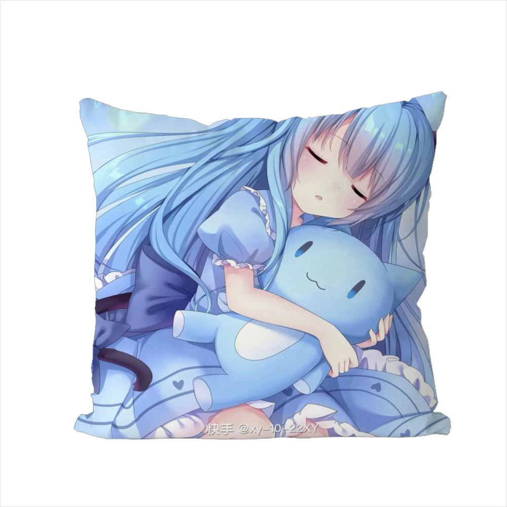 

Nekoha Shizuku Pillow Case For Car Sofa Decorative Home Doublesided Print Plush Square Throw Pillow Cushion Cover 30x30cm