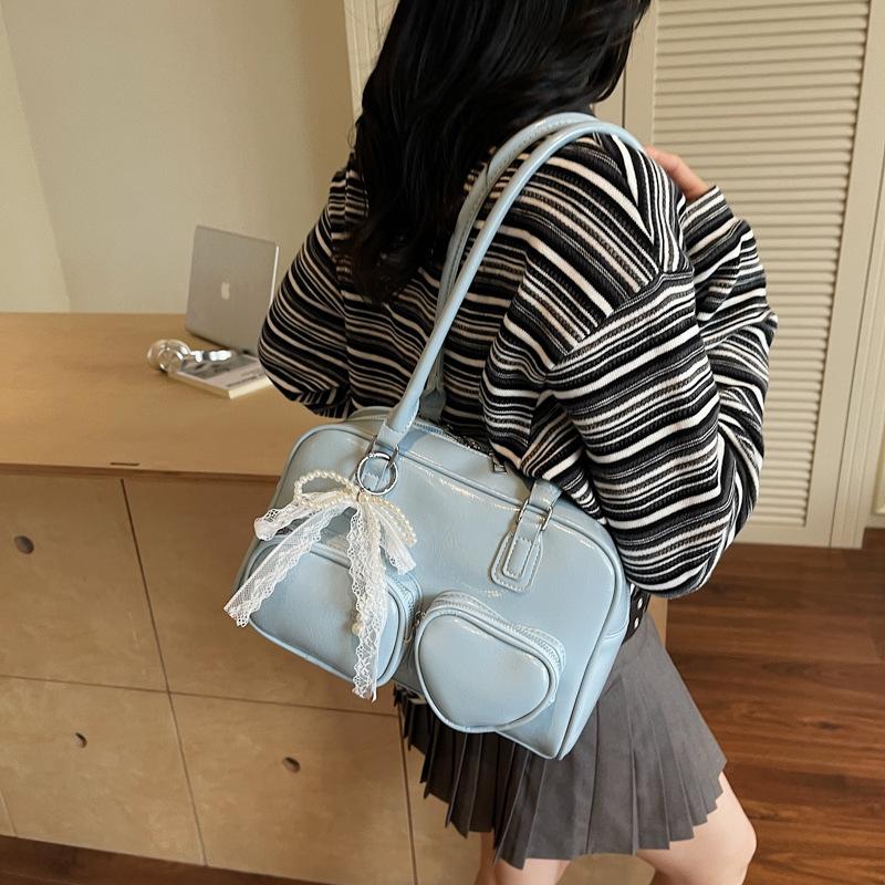 Popular Bag Women's Large-capacity New Summer Versatile Shoulder Underarm Bag Commuter Bowling Bag