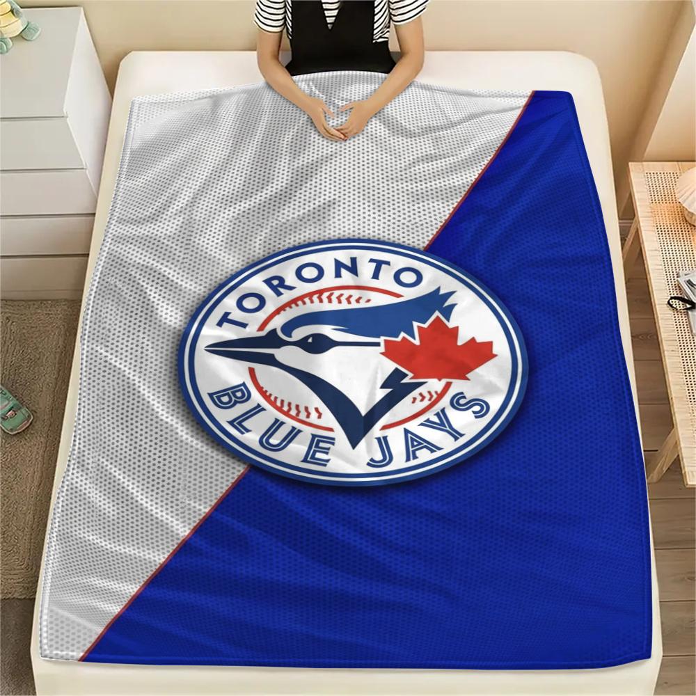 Toronto Blue Jays Print Flannel Blanket, High quality Comfortable for All Seasons, Home Decor, Warmth and Comfort, Perfect for Christmas Gifts