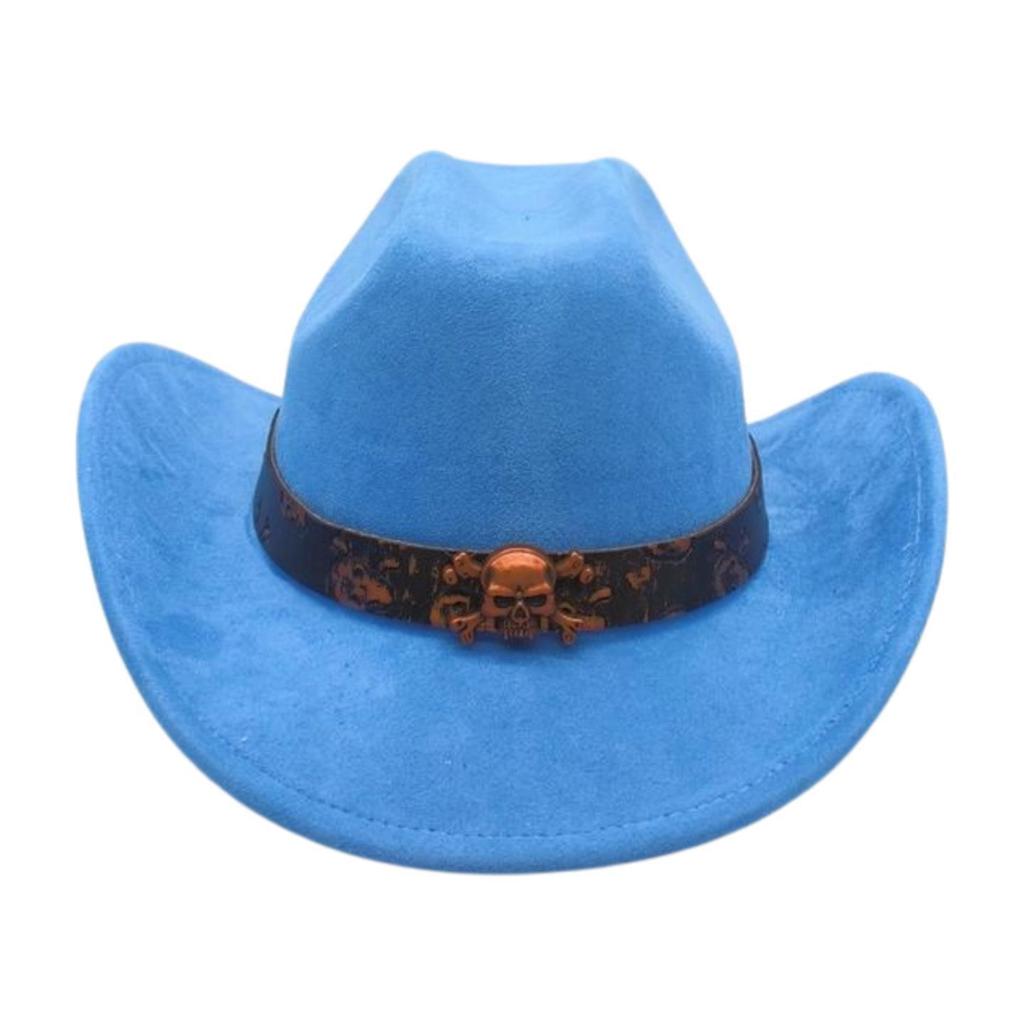 Foreign Trade  Tourism Top Hat Niche Western Cowboy Hat Niche Ethnic Style Skull Stage Dance Performance Hat