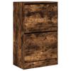 Shoe Cabinet Smoked Oak Finish 60 x 34 x 96.5 cm Particleboard