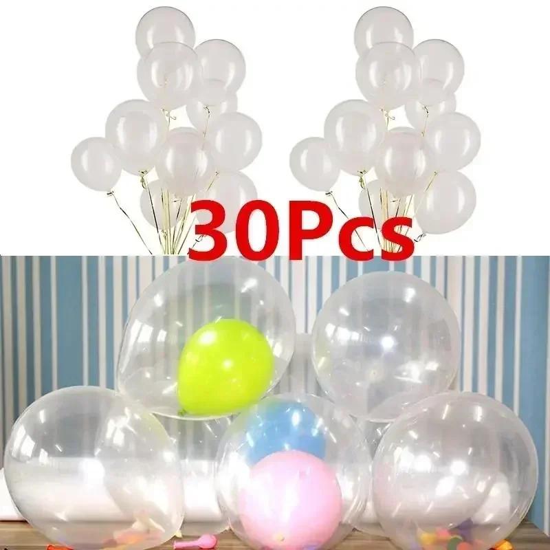 30Pcs Transparent Latex Balloons Decor Suitable For Wedding Decoration The Bathroom Can Also Be Beautiful And Atmospheric