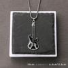 Korean version of rock personality hip hop male drip guitar necklace ins female trend musical instrument pendant jewelry accessories