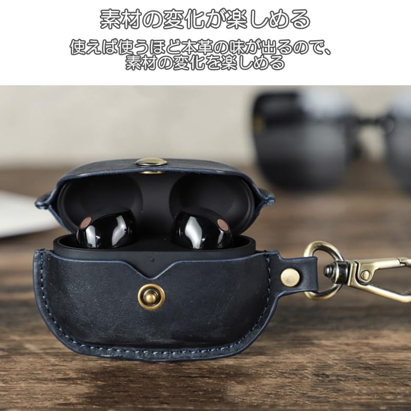 HYUNGJ ekte skinn Sony dedikert etui skinn 1000xm5 dedikert deksel sony xm5 hodetelefoner hardt etui Enkelt Stilig Business Leather Kuskinn