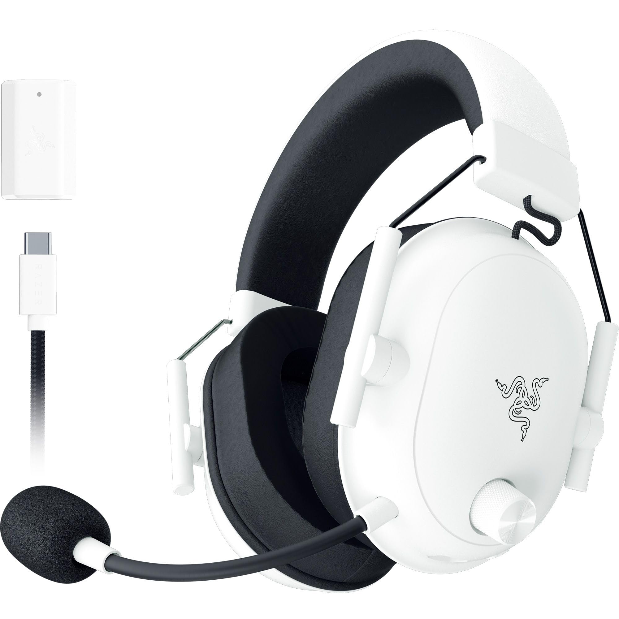 

Razer Razer BlackShark V2 HyperSpeed ​​White Бездротова ігрова гарнітура Спрямований мікрофон Titanium 50mm Driver HyperSpeed ​​Wireless Bluetooth USB білий