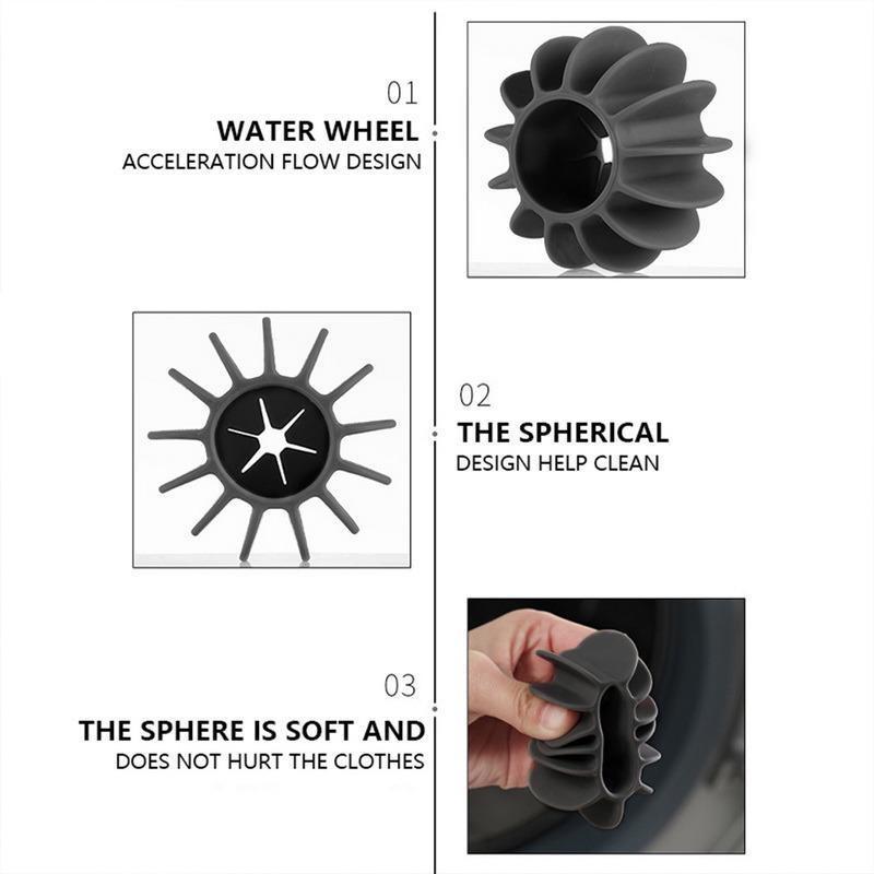 2 Stück Wiederverwendbare Silikon-Wäschebälle Kleidung Anti- Waschball Haarreinigungswerkzeug Tierhaarentferner Waschmaschine Haarfänger