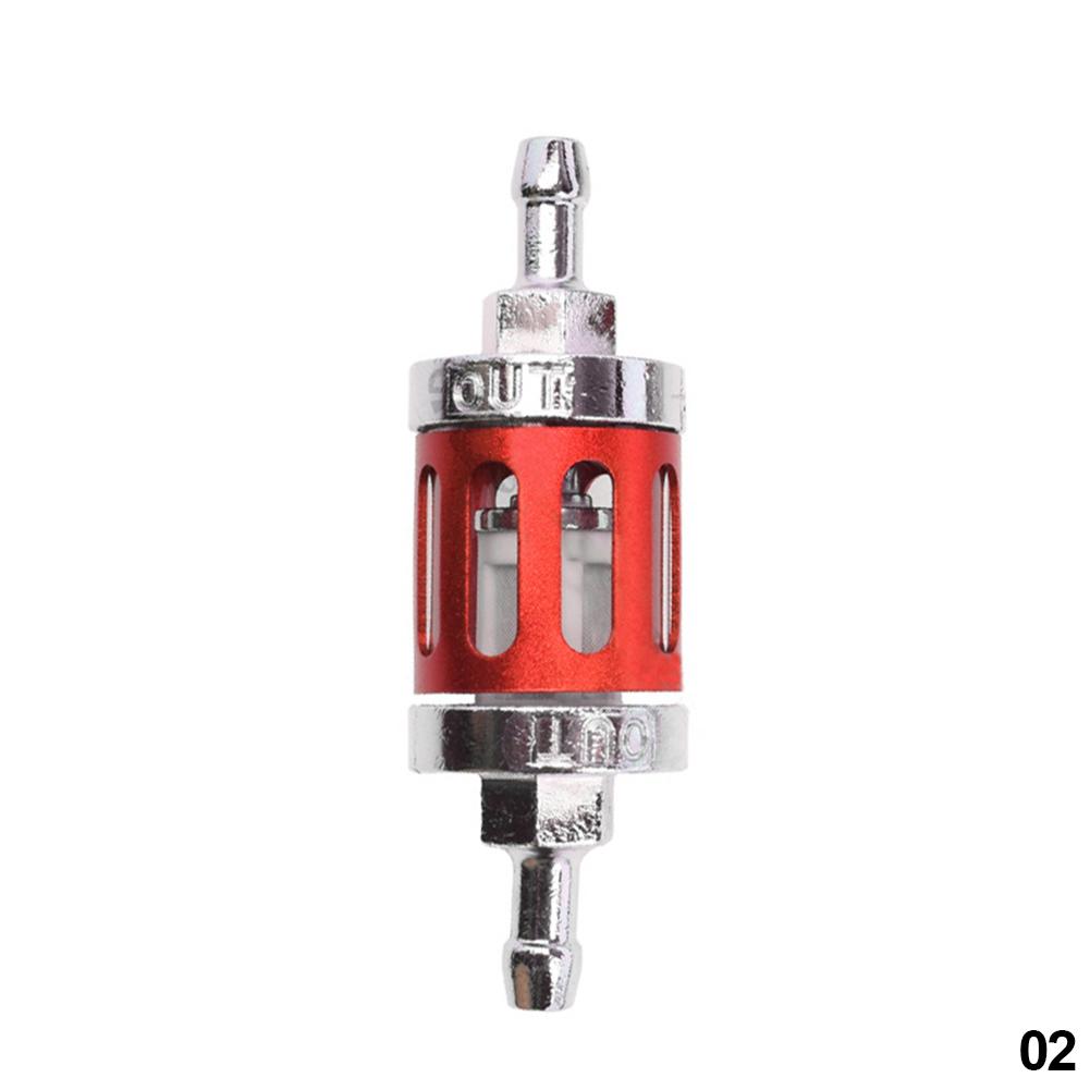 Universal 8mm Motorcycle Gas Fuel CNC Alloy Glass Motorcycle Gasoline Oil Filter Aluminum Motor Accessories