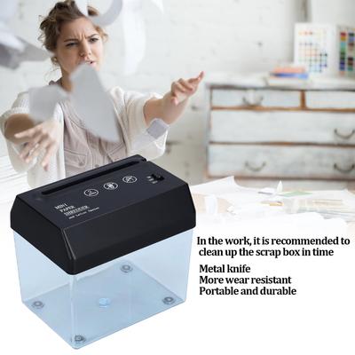 Mini Paper Shredder USB A6 Metal Knife Wear Resistant Highly Durable Portable Space Saving Electric Paper Shredder