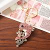 Rhinestone Dolphin Keychain Sparkling Sea Animal Car Key Ring Holder Backpack Purse Handbag Charm Christmas Birthday Gifts for Dolphin Lovers