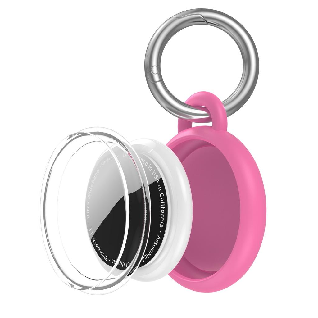 CT29 For Apple AirTag Tracker Waterproof Case Shockproof TPU Protective Cover with Hook