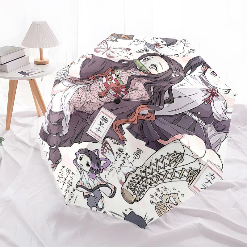 1pc Kaguya-sama: Love Is War Inspired Automatic Opening Folding Umbrella with Bamboo Stick Handle - Perfect for Fans, Travelers, and Daily Use.U040