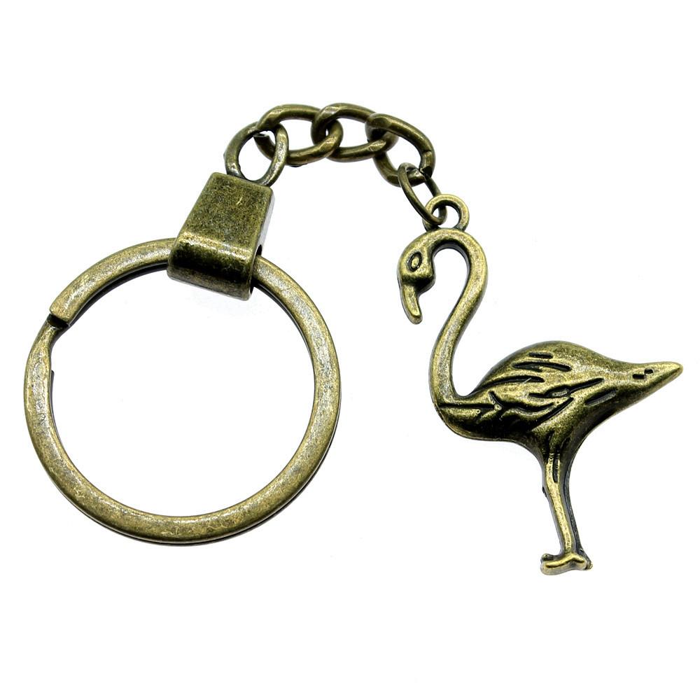 Vintage Bi Insekt Charme Sommerfugl Nøglering Fugl Antik Dyr Nøglering 30mm