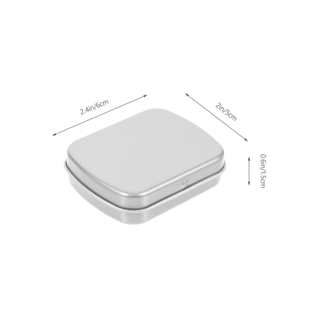 10Pcs Iron Sundries Box Small Tin Container with Lid for Candy Storage Jewelry Craft Supplies Pills Keys Spices Sample