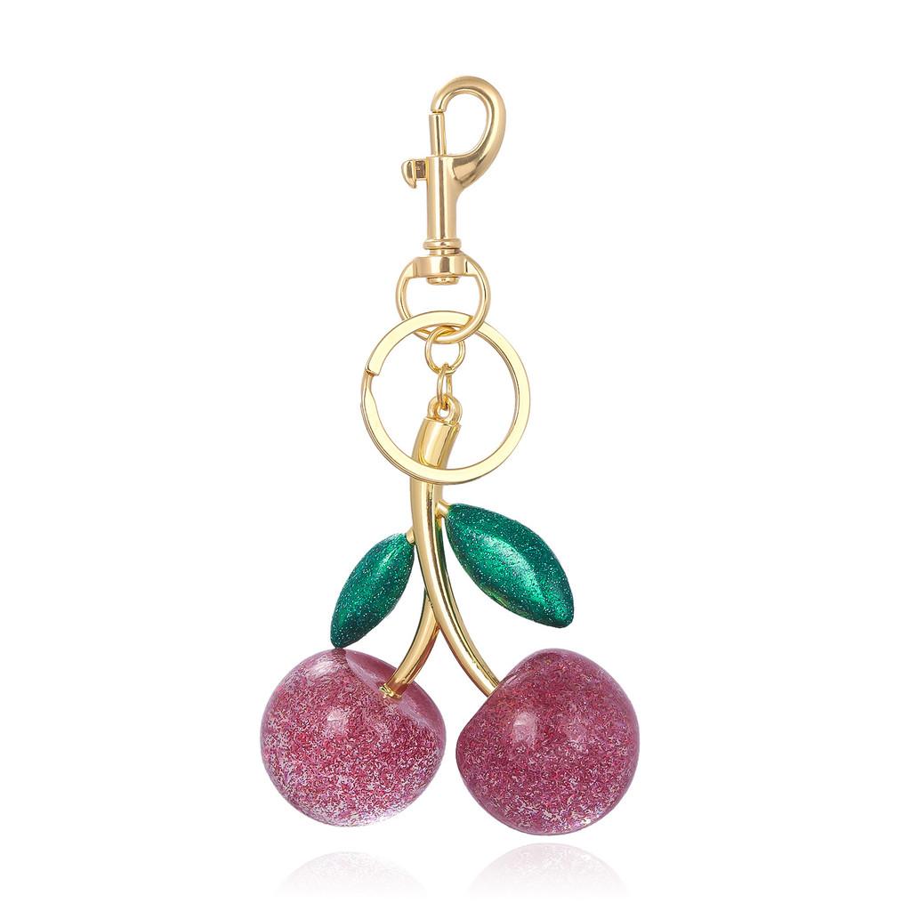 Tree Resin Cherry Keychain For Women Gifts With Creative Car Decorals And Fashion Style
