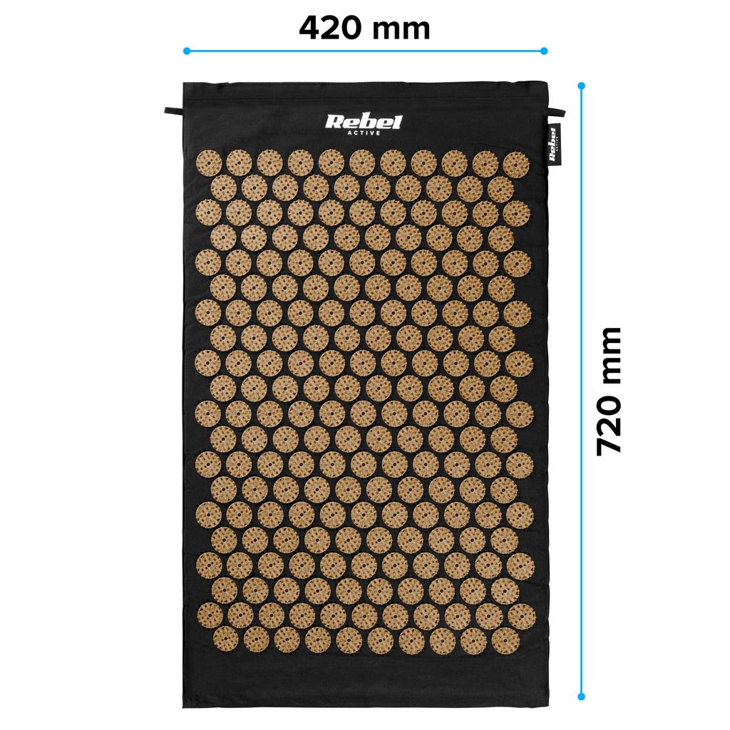 Mata Zdrowotna Eco Do Akupresury Z Kolcami Zestaw Z Poduszką Rebel 72X42Cm