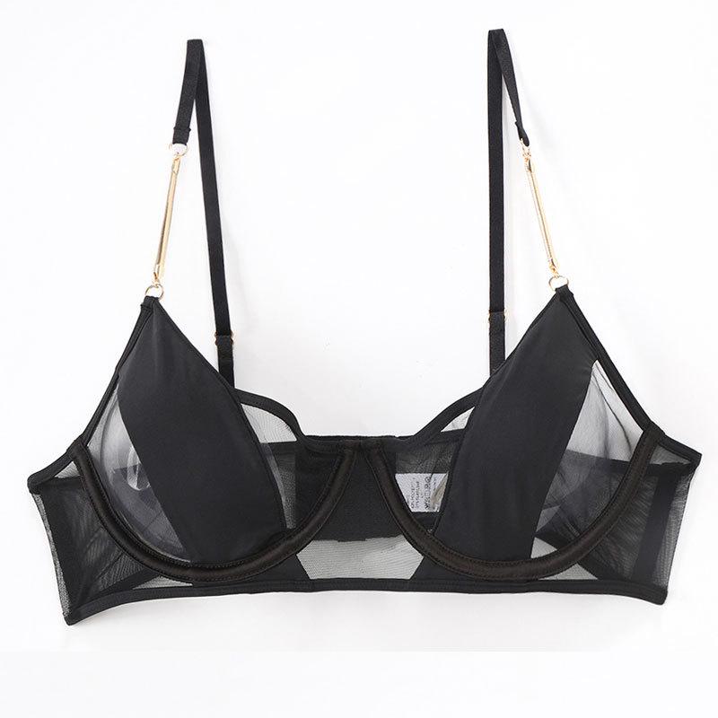 European & American French-Style Sexy Bra Set: Wearable As Outerwear, Thin & Supportive