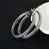 Large Crystalline Hoop Earrings Matte Chic Fashionable Basic Simple Round Shiny Zircon Crystal Big Women Ear Studs Jewelry Celebration Party Event