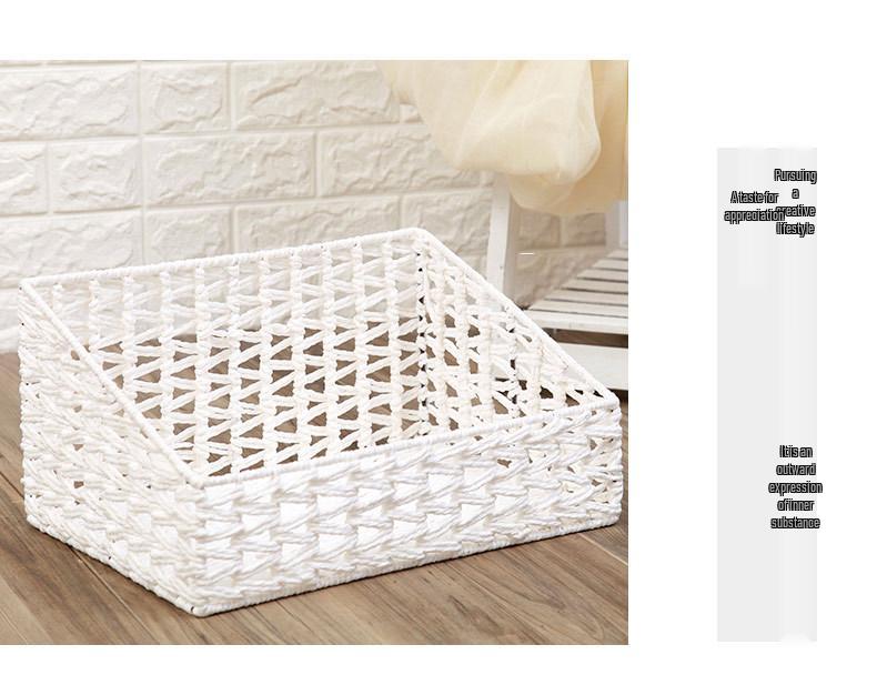 Plastic Storage Basket and Desktop Organizer for Cosmetics, Office Supplies, and Documents