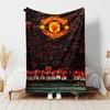 1pc Blanket - Manchester United FC logo Print Design, Lightweight Blanket for Sofa, Bed- Soft &Warm, Gift for All Seasons