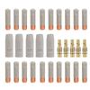 Pack of 30 Metal MIG Welding Torch Nozzles with Heat Dissipation Design and Durable Coating for TIG 15AK MAG Compatibility