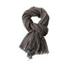Contrast Scarf Shawl Wrap for Women Men, Lightweight Crinkled Fringe Layer with Soft Airy Texture for Commuting Travel