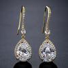 ZAKOL Luxury Teardrop Cubic Zirconia Dangle Earrings For Women Sparkling Crystal Earrings Bridal Wedding Party Jewelry Gift