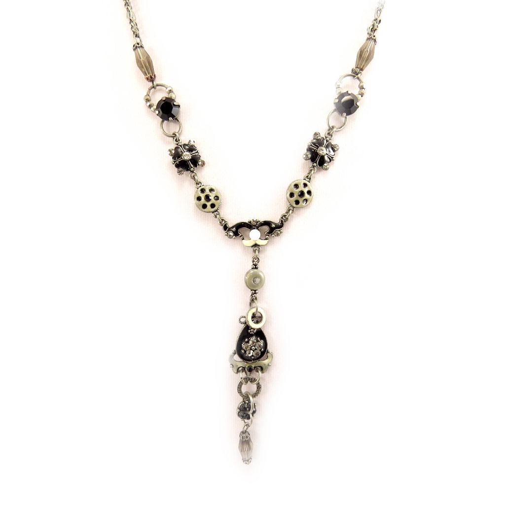 Les Trésors De Lily [D7888] - Designer Necklace 'Hime' Gray