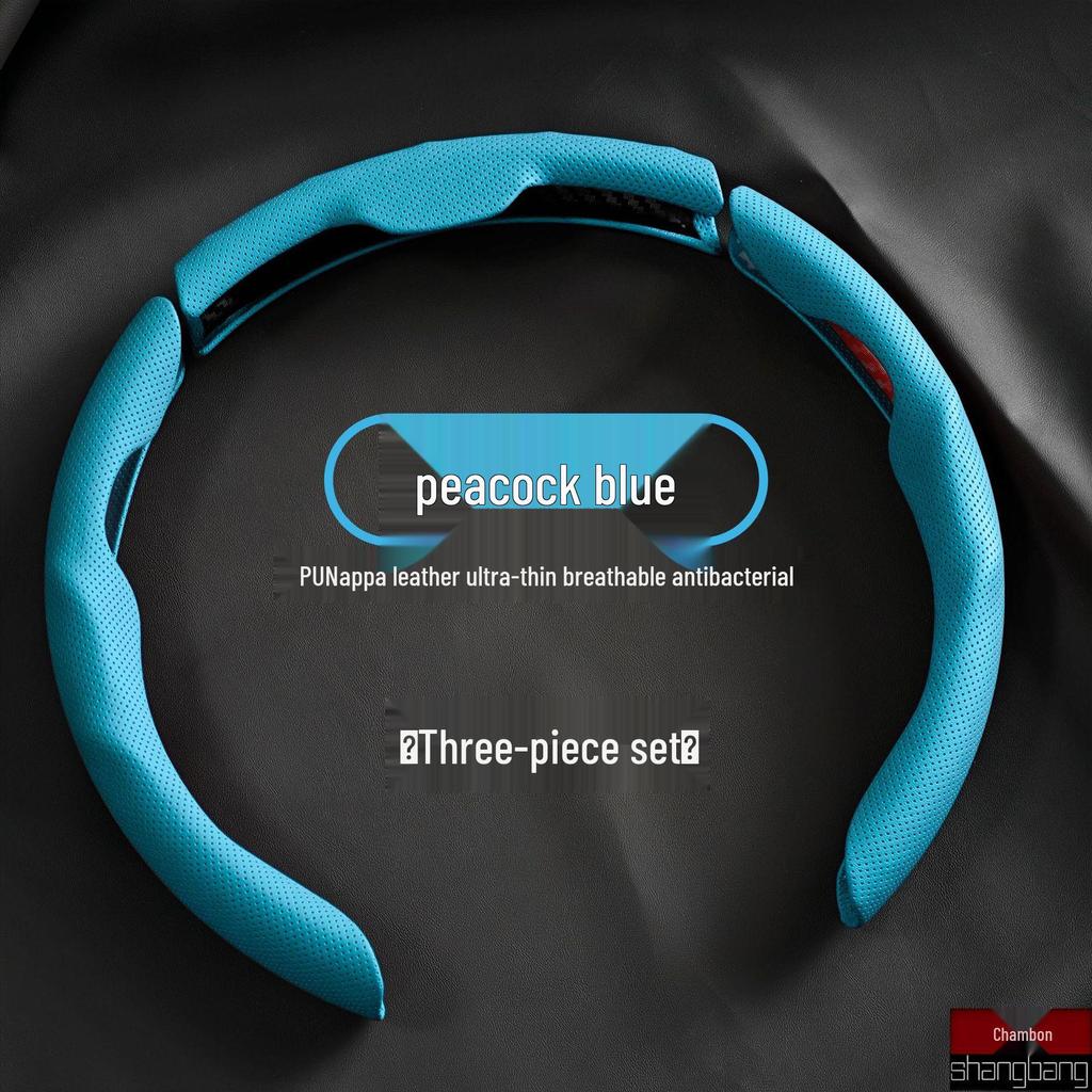 Oddychający Pokrowiec na Kierownicę ze Skóry Nappa, Odporny na Pot, Uniwersalny na Wszystkie Sezony