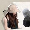 Japanese Bucket Hat Cotton Basin Cap Portable Pleated Women Cap