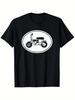 Unisex T-shirt Mens Scooter T-Shirt- Soft Everyday Shirt with Cycling Pattern, All-Season Casual Crew Neck Top, Eas