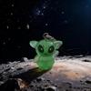 1/4Pcs Luminous Funny Green Alien Lanyard Keychain Resin Charm Mobile Phone Rope Key Chain Backpack Pendants Friend Gifts