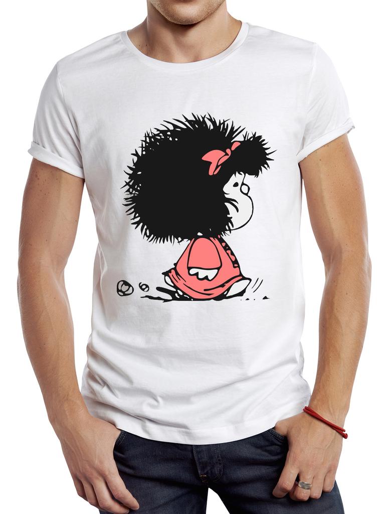 TEEHUB Funny Mafalda Hangover Beer T Shirt Short Sleeve Cartoon Girl Printed Harajuku Tshirt Tops Men's T-shirt Streetwear