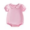 Toddler Girls Casual Romper with Ruffled Sleeves and Elastic Waistband Adorable  Jumpsuit for Summer Outfits