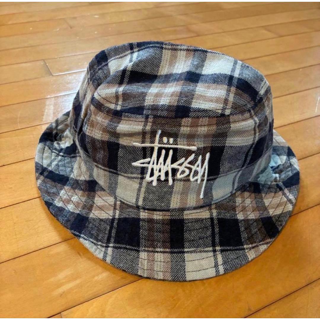 Used [Anonymous] Stussy bucket hat plaid pattern S/M size