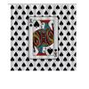King Spade Shower Curtain With Card Design: Unique Bathroom Decor For Gamblers Poker Enthusiasts Black White Red Blue Colorful K