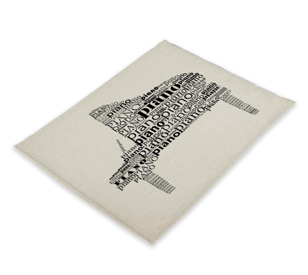 

Abstract Print Pattern Coasters Individual Placemats Fruit Musical Instrument Decoration Placemat Drink Coaster 2pcs 30x45cm