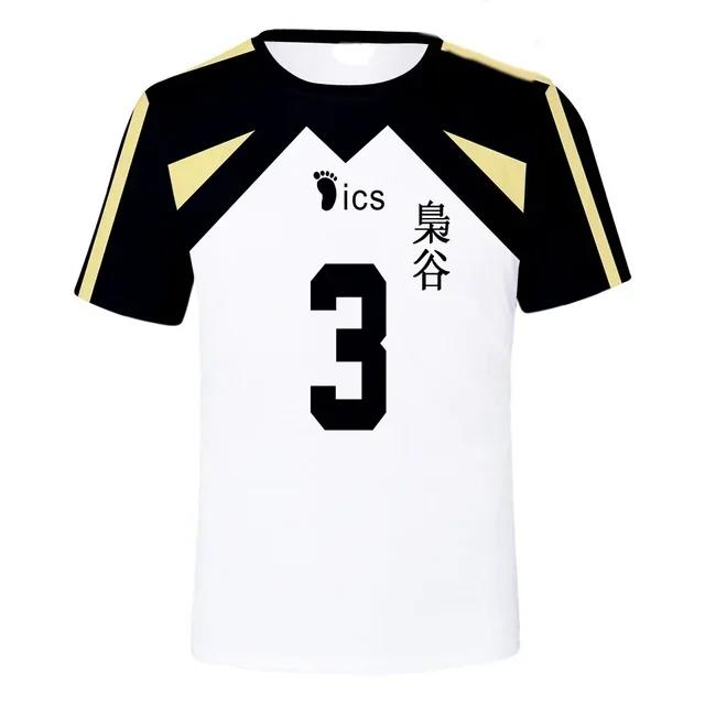 T-shirt Estiva Haikyuu a Maniche Corte da Uomo Abbigliamento da Allenamento Squadra di Pallavolo Donna Casual Stampata Abbigliamento Genitore Adulto Manica Corta