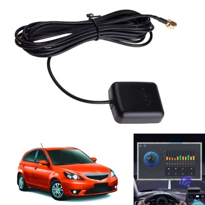 Waterproof Vehicle Global Positioning System Antenna with Long Cord for Easy Installation Reliable Satellite Signal Lock